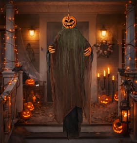 Hallow Scream 7ft Hanging Light Up Ghoul - Pumpkin
