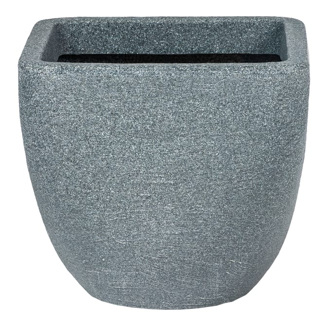 Strata Square Top Round Base Planter - Small