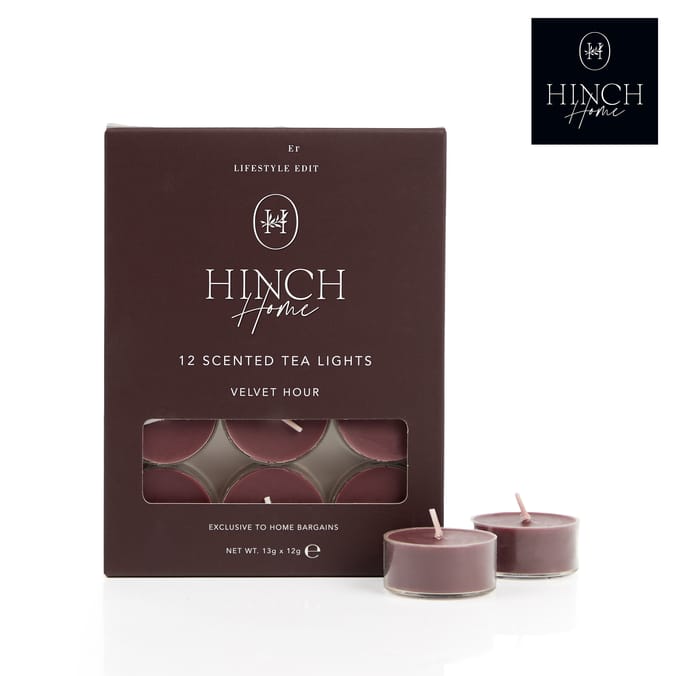 Hinch Home Scented Tealights 12 Pack - Velvet Hour