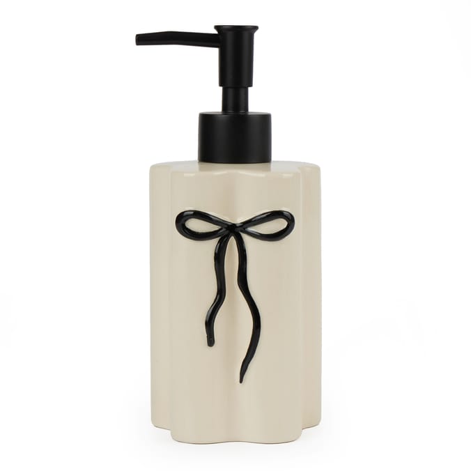 Bath Bow Bathroom Soap Dispenser, Tumbler & Tray