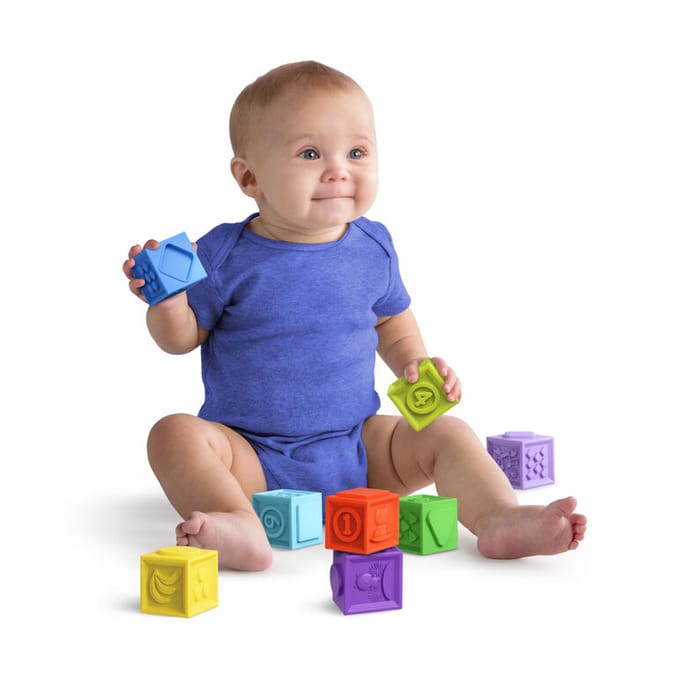 Bright Starts Kaledio Cubes 9 Stack & Squeeze Blocks