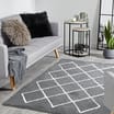 Home Collections Diamond Rug - Grey