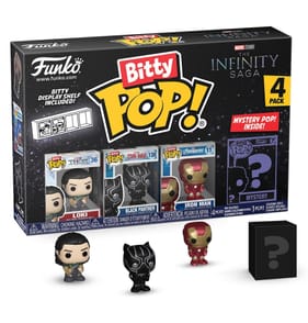 Funko Bitty Pop Marvel The Infinity Saga 4pk - Loki, Black Panther, Iron Man and A Surprise Mystery Mini Figure