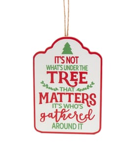 Sleigh Bells Hanging Plaque - "It's Not What's Under the Tree"