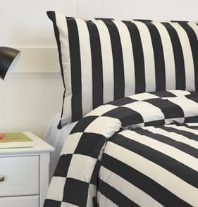  Home Striped Duvet Set - Black