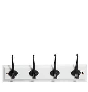 Home Solutions Black Coat Hooks - White