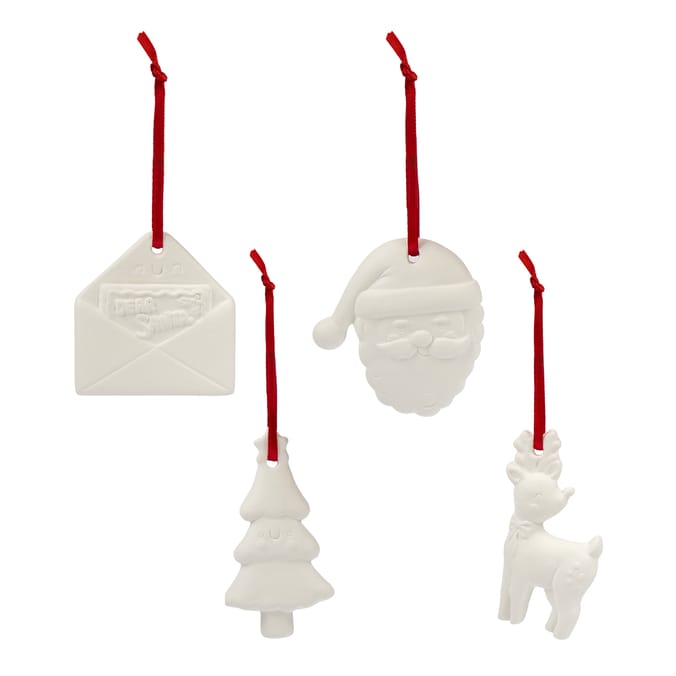 Sleigh Bells Paint Your Own Hanging Decorations - Christmas Characters