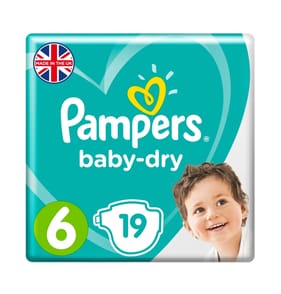 Pampers Baby-Dry Nappies 19'S Size 6