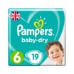 Pampers Baby-Dry Nappies 19'S Size 6