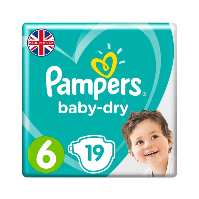 Pampers Baby-Dry Nappies 19'S Size 6