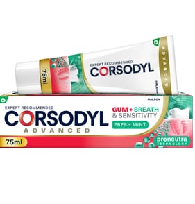 Corsodyl Gum+ Breath & Sensitivity Toothpaste 75ml