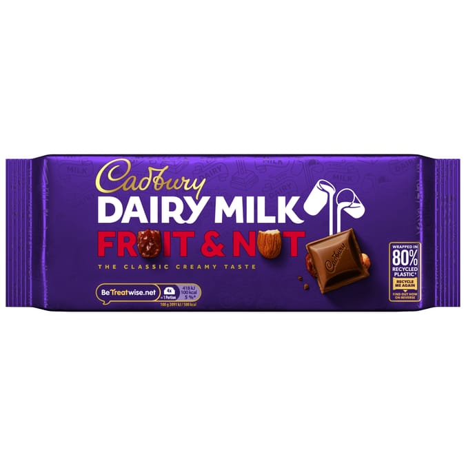 Cadbury Dairy Milk Fruit & Nut Chocolate Bar 180g
