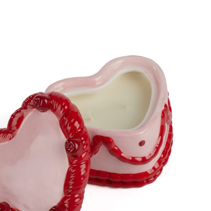 With Love Heart Shaped Cake Candle 