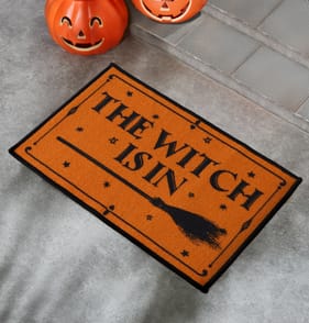 Hallow Scream Washable Door Mat - The Witch Is In