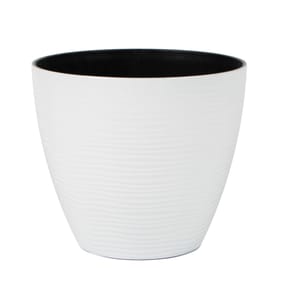  Jardin Water Ripple Plastic Planter 33cm - White