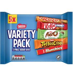 Nestle Variety Milk Chocolate Bar Multipack 218g
