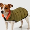 My Pets Reversible Padded Puffer Khaki Dog Coat