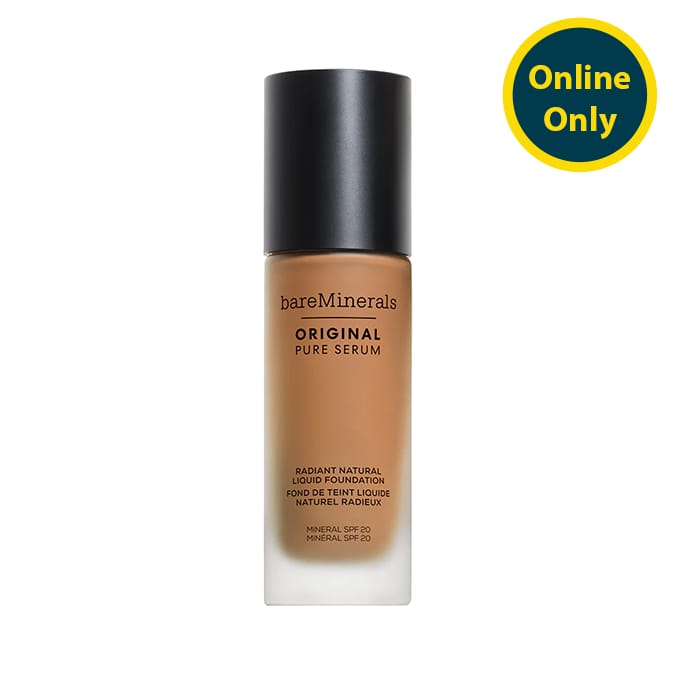 BareMinerals Original Pure Serum Radiant Natural Liquid Foundation 30ml - Medium Deep Warm 4