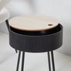 Home Collections Ribbed Storage Side Table