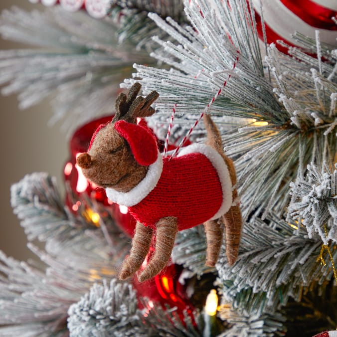 Sleigh Bells Christmas Felt Hanging Ornament Assorted