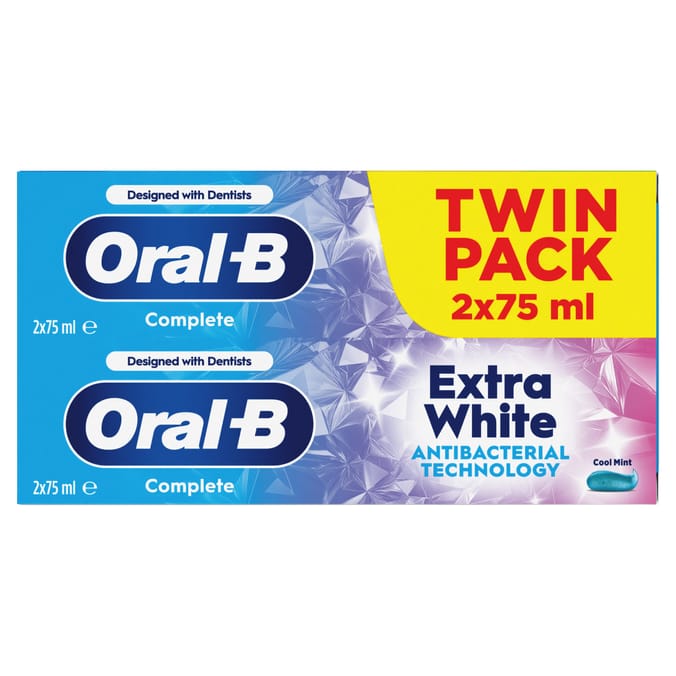 Oral-B Complete Extra White Toothpaste 2 x 75ml