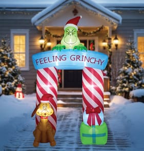 Grinch Giant 9.5 ft Arch Inflatable Decoration