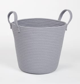 The Kids Edit Round Rope Storage Basket - Grey