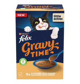 Felix Gravy Time Wet Cat Food 6x40g - Chicken and Turkey  