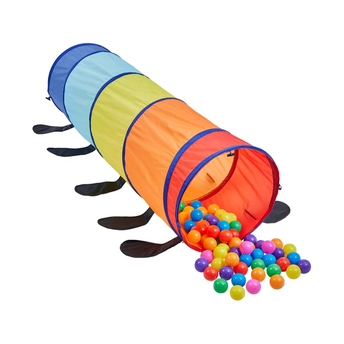 Liberty House Toys Kids Caterpillar Craw Tunnel With 100 Colourful Balls