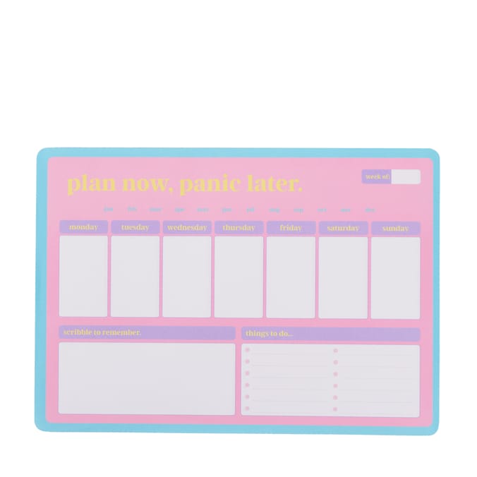 A4 Neon Weekly Planner Assorted