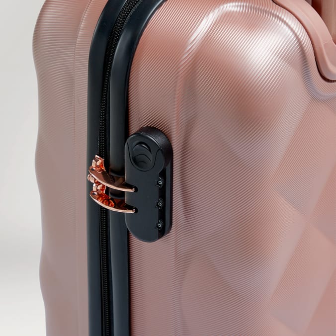 Salisbury Embossed Quilted Shell Suitcase Set Of 3
