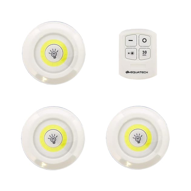 Equatech Remote Control COB Push Lights Home Bargains