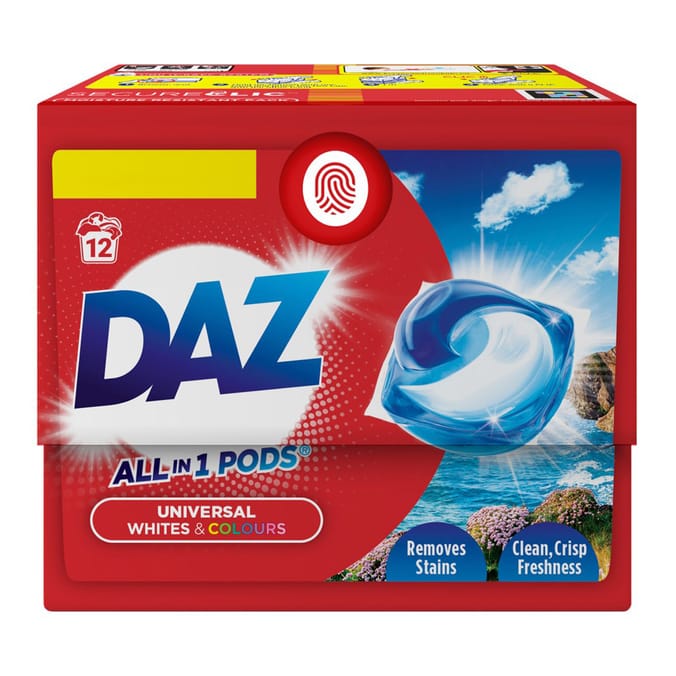 Daz All-in-One Laundry Pods 12 Washes - Whites & Colours