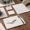 Home Collections Cork Back Place Mats And Coaster Set 8 Pack - White 