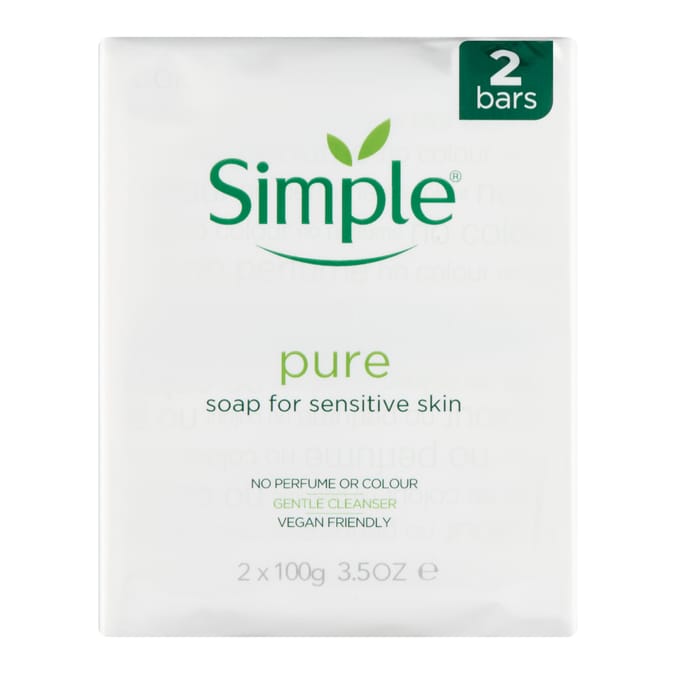 Simple Pure Soap for Sensitive Skin 2 Pack