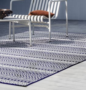 The Outdoor Living Collection Garden Rug - Navy