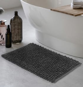 Home Collections Jumbo Chenille Bath Mat - Charcoal