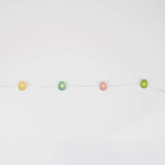 Happy Easter 20 LED Battery Operated Copper Lights