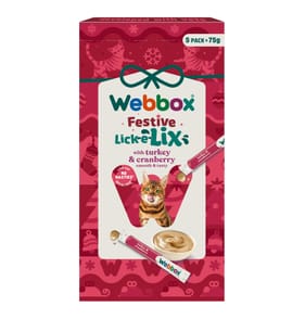 Webbox Festive Lick-e-Lix 5 x 15g - Turkey & Cranberry x17