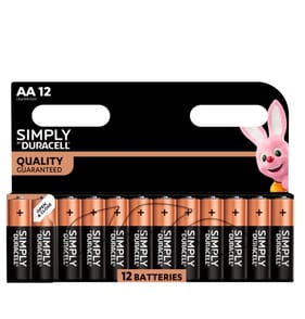 Duracell Simply AA Batteries 12 Pack