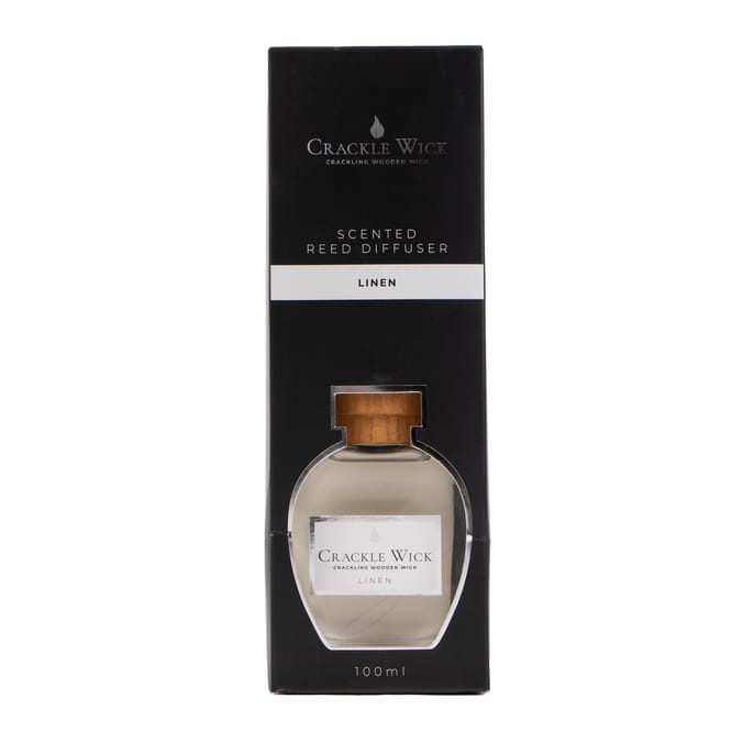 Crackle Wick Scented Reed Diffuser 100ml - Linen