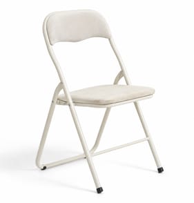 Home Velvet Folding Chair - Cream