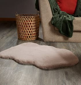Home Collections Faux Fur Taupe Rug