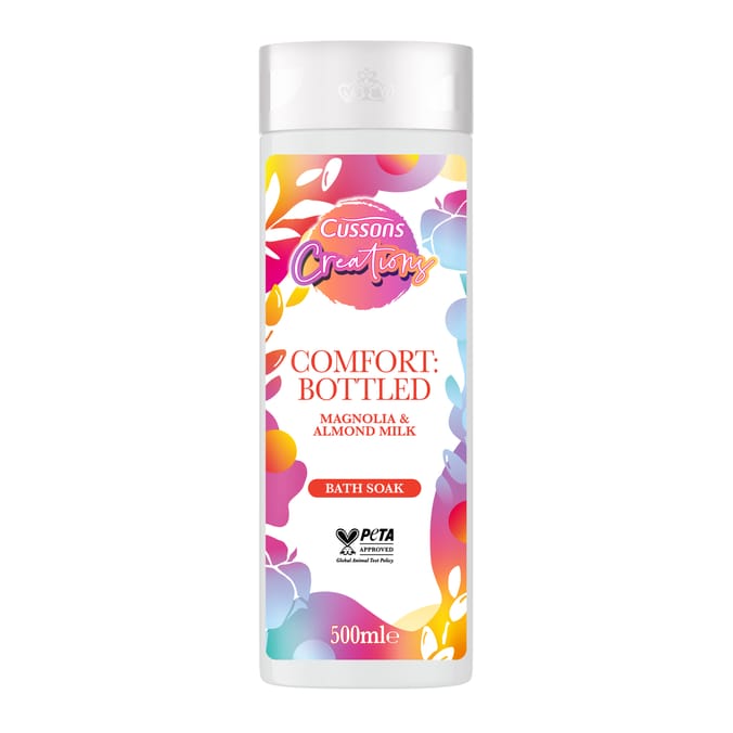 Cussons Creations Comfort Bottled Magnolia & Almond Milk Bubble Bath Soak 500ml