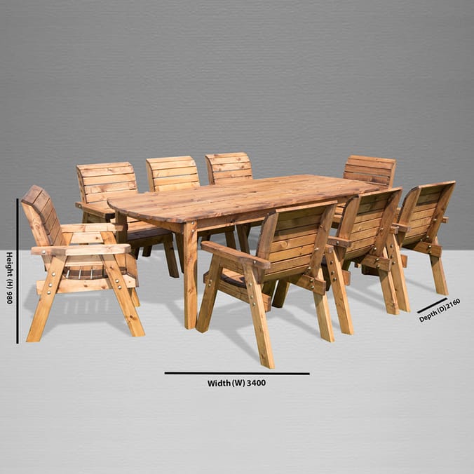 Charles Taylor 8 Seat Rectangular Table Set With Parasol Home