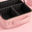 Pink Portable Cosmetic Case with LED Mirror