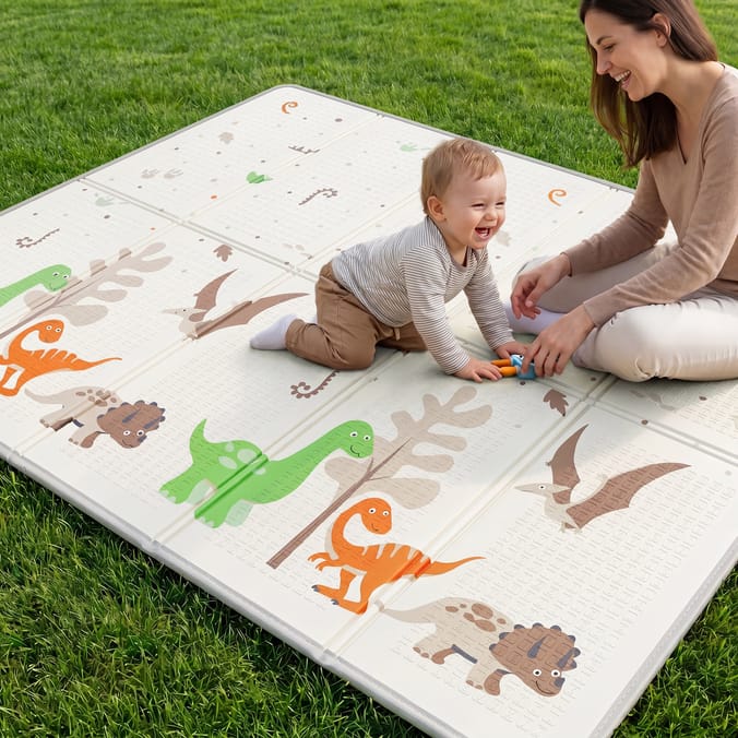 Liberty House Toys Reversible Toddler Play Mat – Jungle & Dinosaur