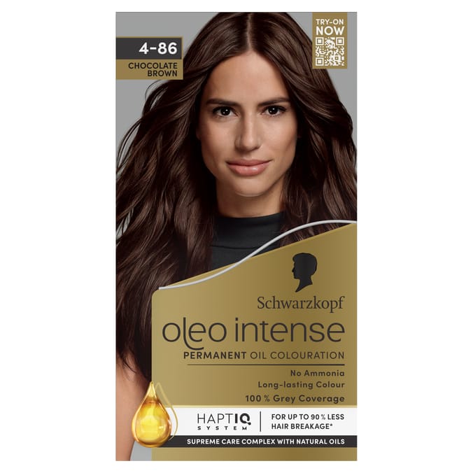 Schwarzkopf Oleo Intense Permanent Oil Colouration Hair Dye - 4-86 Chocolate Brown