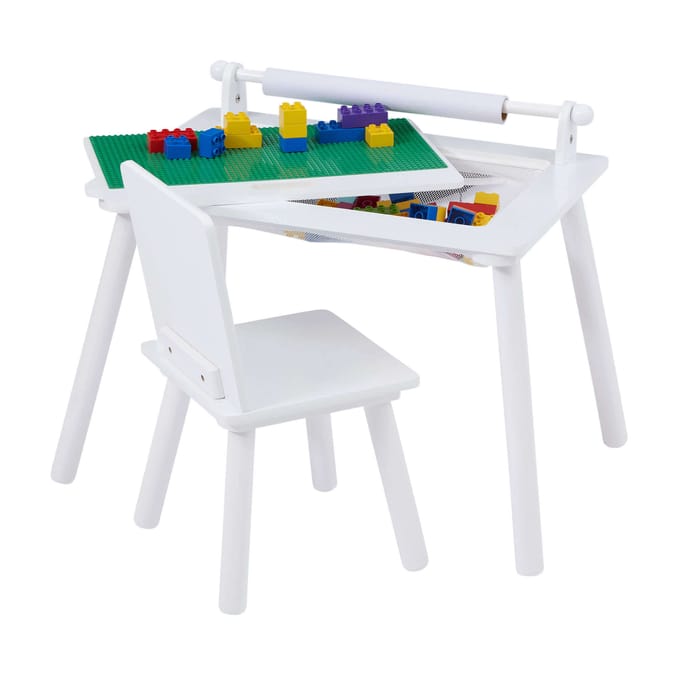 Liberty House Toys White Writing Multi-Purpose Table and Chair Set