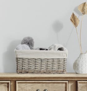 Home Collections Wicker Basket With Liner - Small